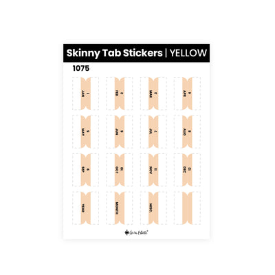 Skinny Tab Stickers Yellow