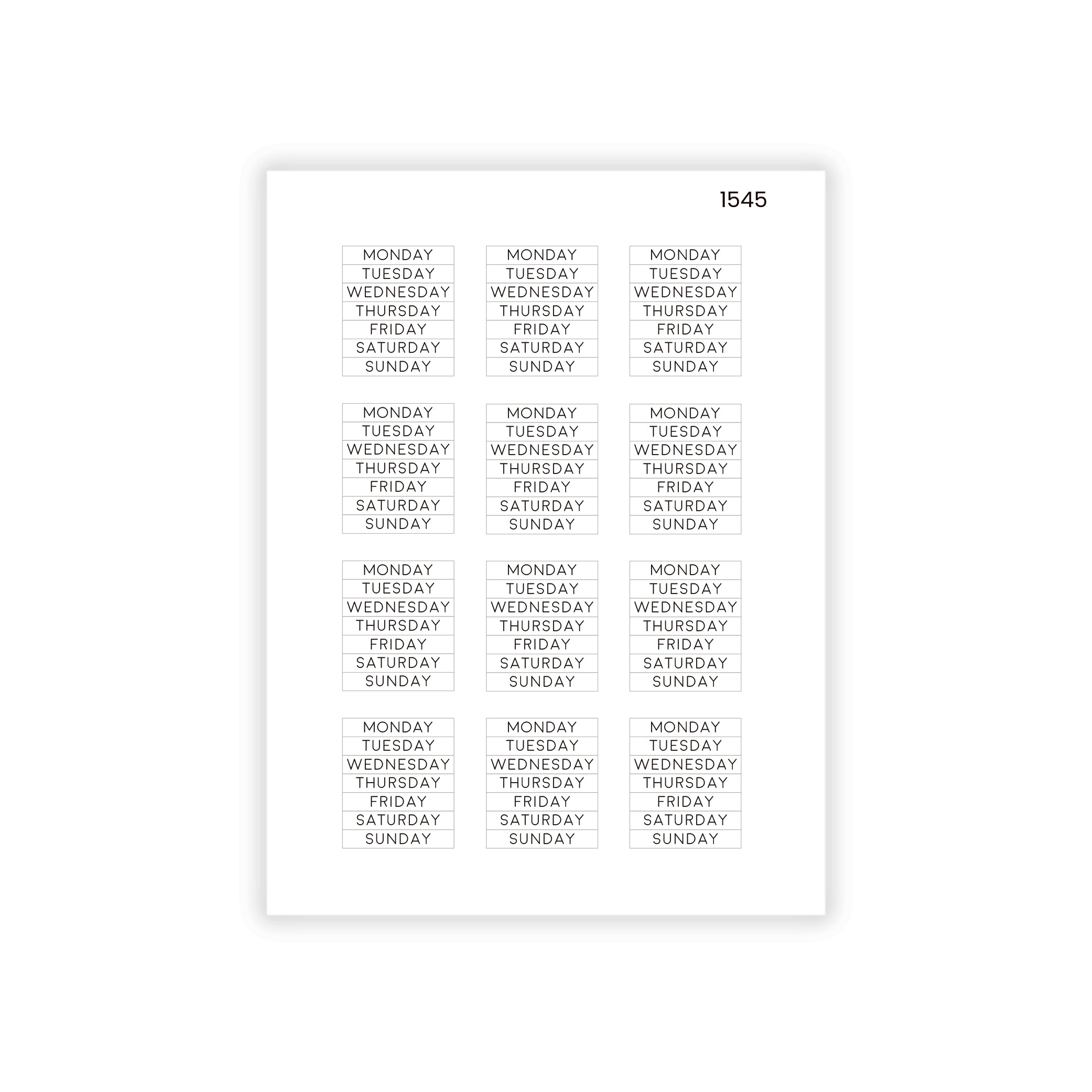 Monday/Sunday Converter Sticker Kit | Small | 1545