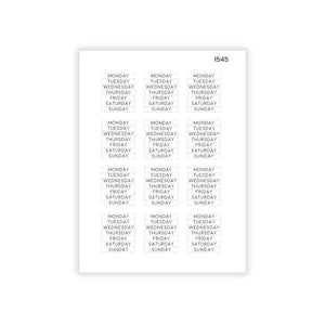 Monday/Sunday Converter Sticker Kit | Small | 1545
