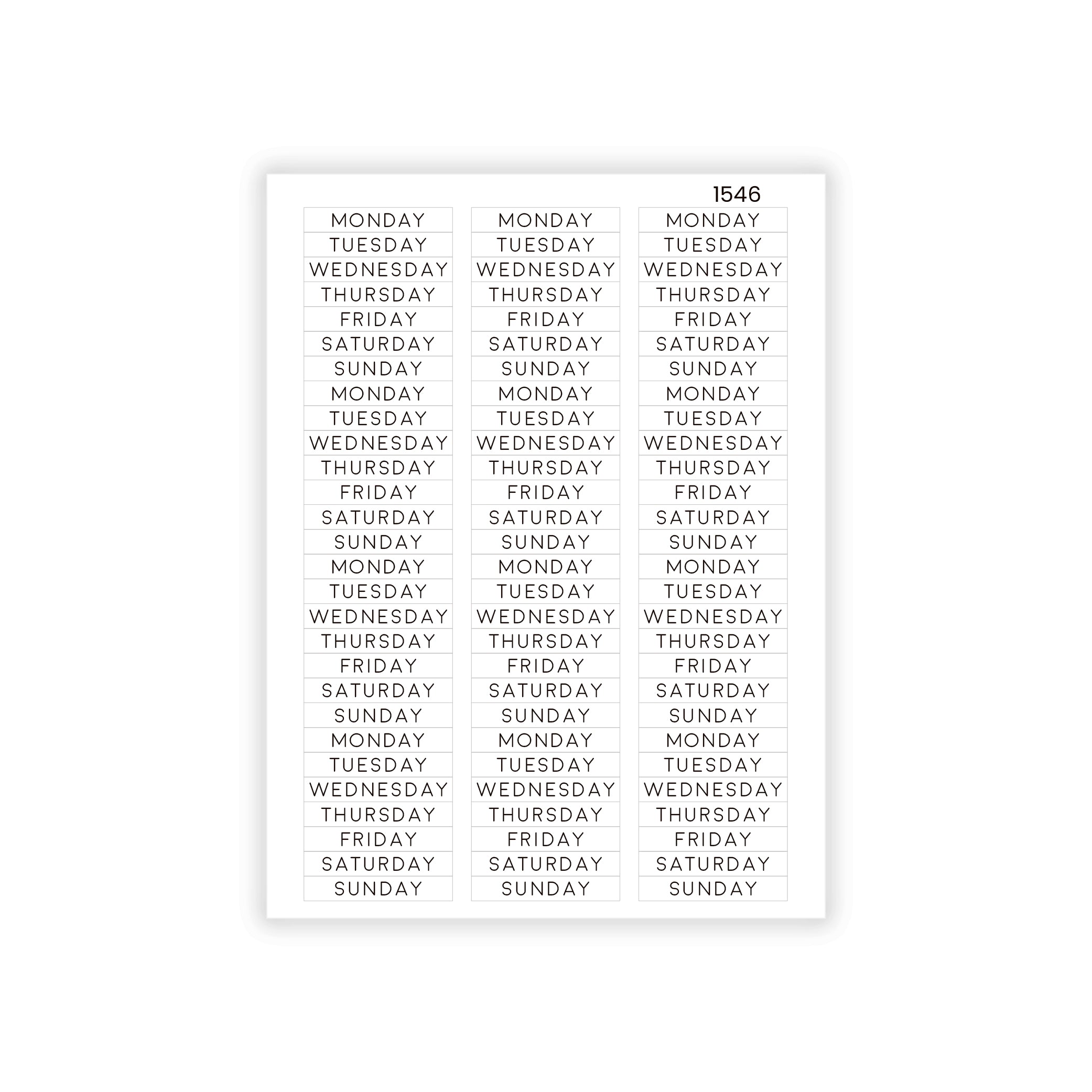 Monday/Sunday Converter Sticker Kit | Large | 1546