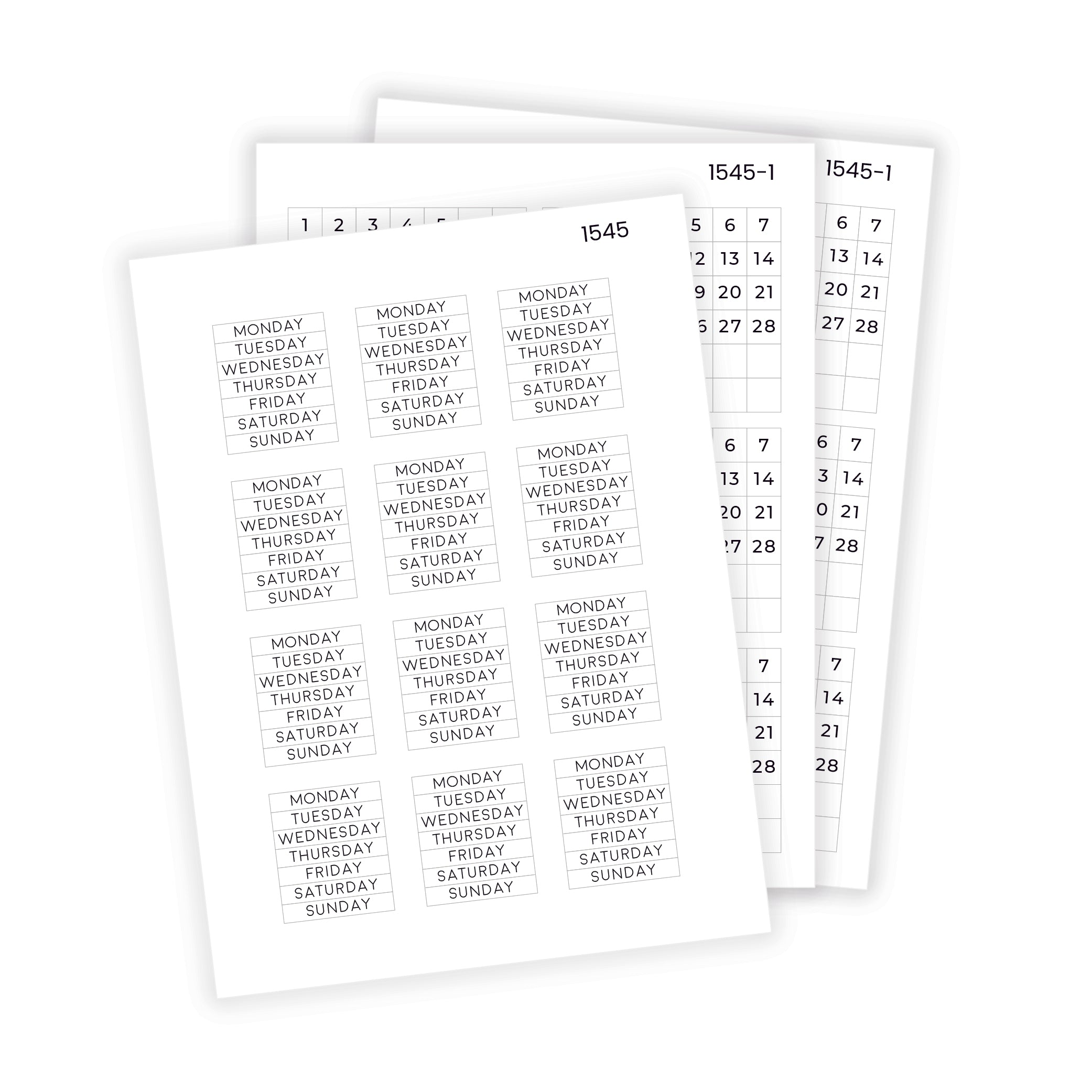 Monday/Sunday Converter Sticker Kit | Small | 1545