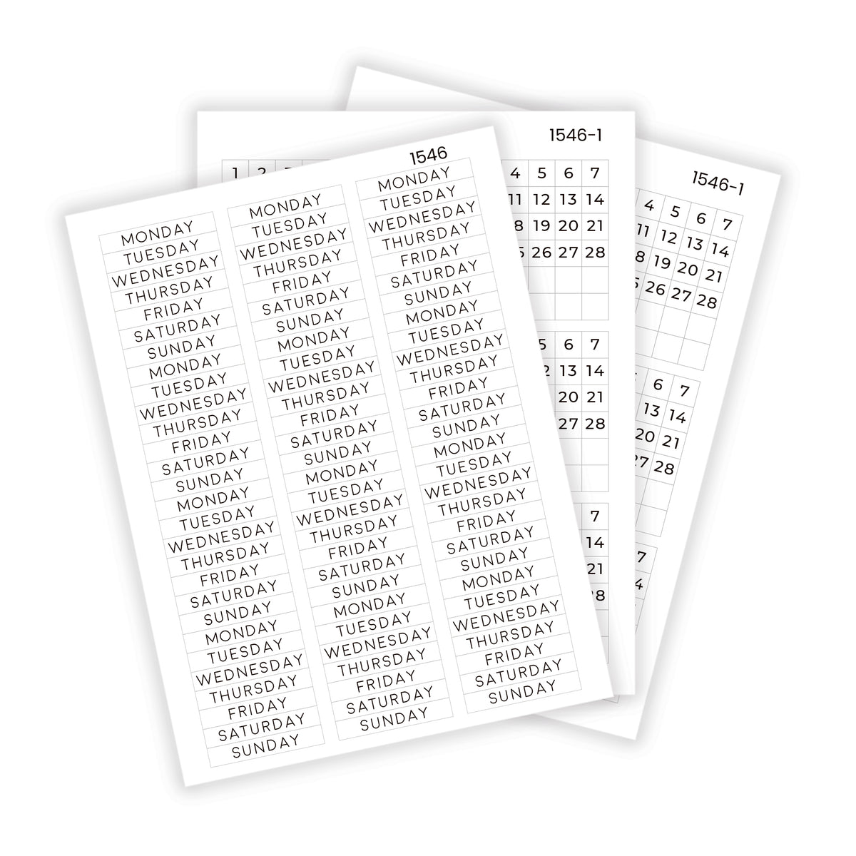 Monday/Sunday Converter Sticker Kit - Large - 1546 | Aura Estelle