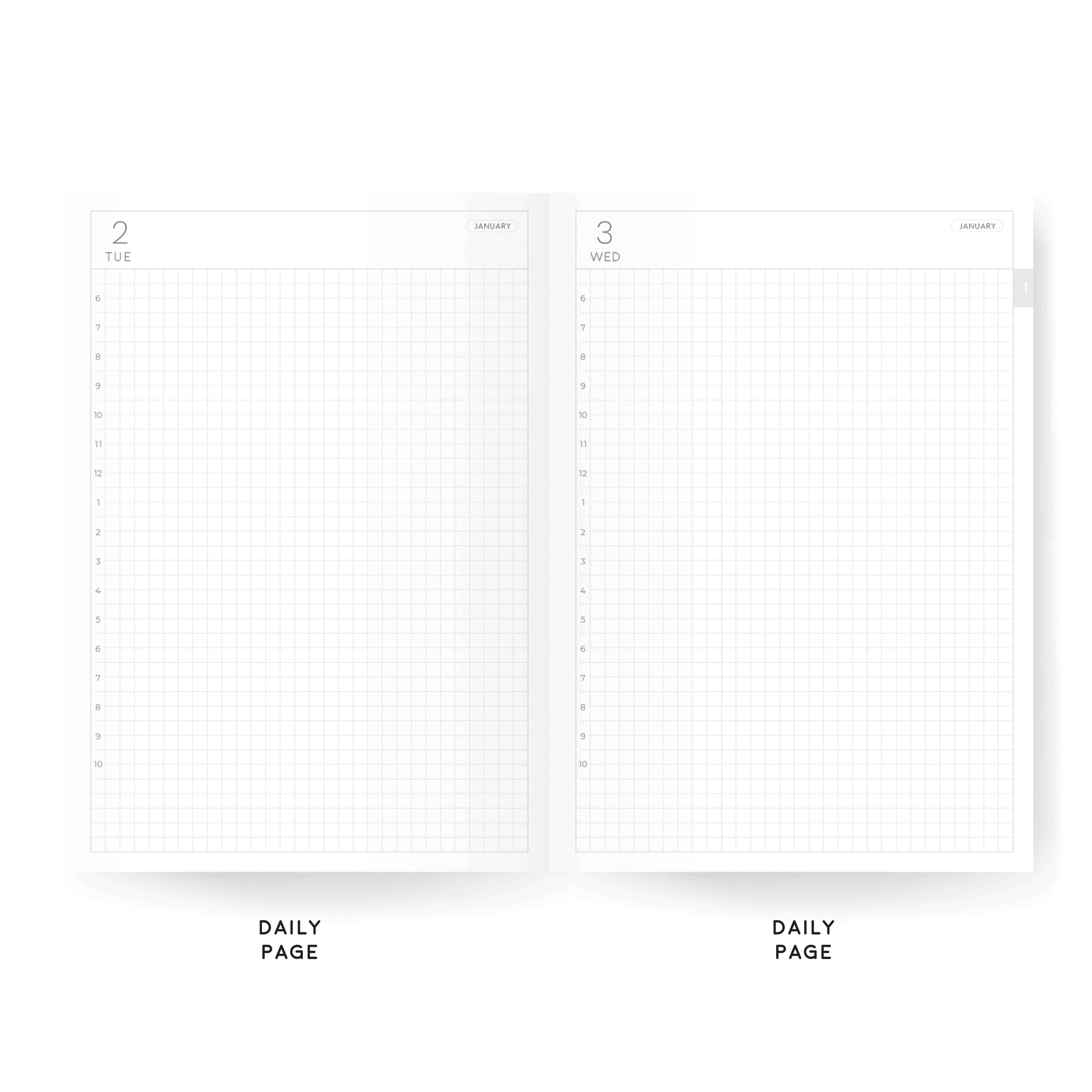 Aura Estelle B6 Classic Daily Planners | 2024 Dated | Tomoe River Paper - insidepages d2 3 product photo