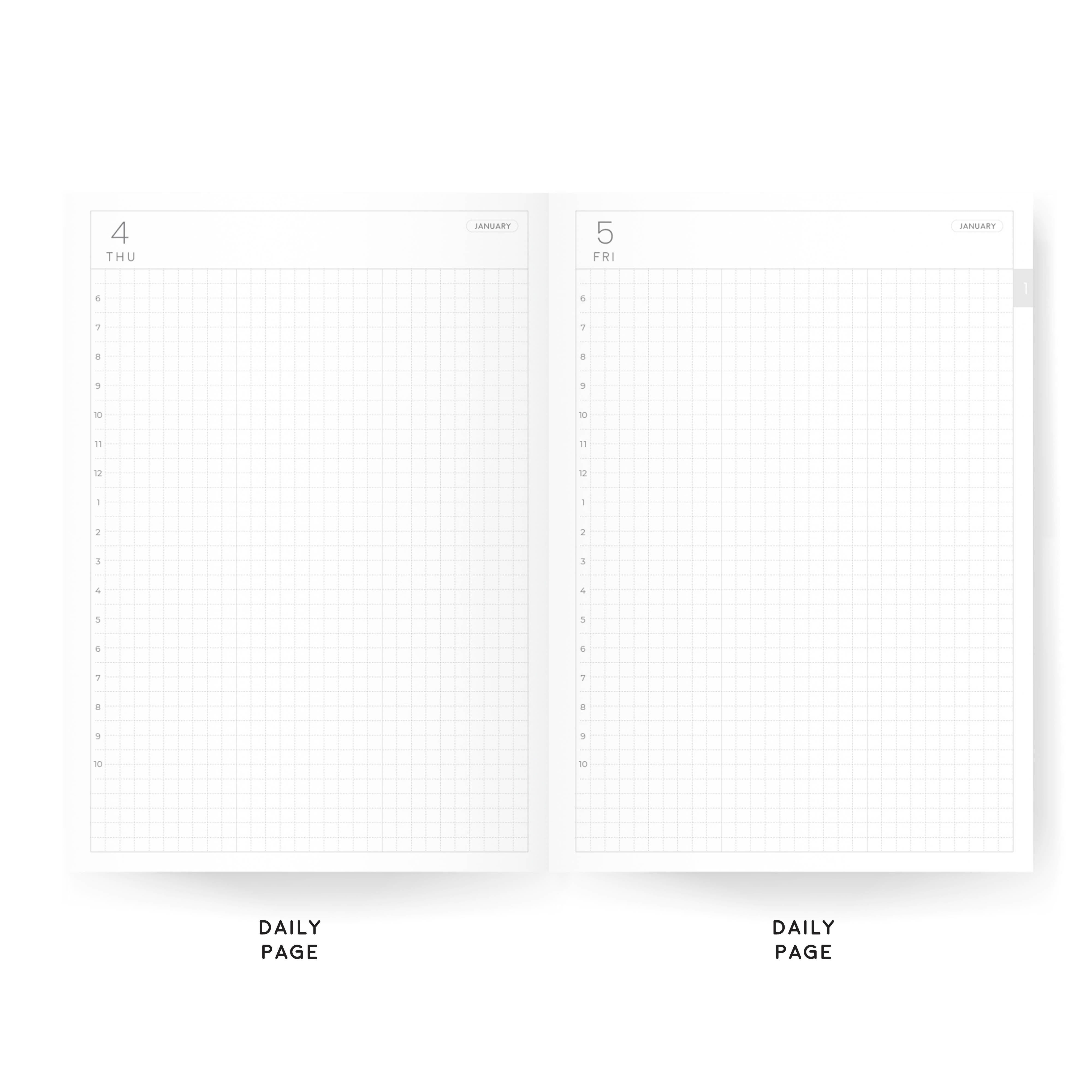 Aura Estelle B6 Classic Daily Planners | 2024 Dated | Tomoe River Paper - insidepages d4 5 product photo