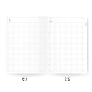 Aura Estelle B6 Classic Daily Planners | 2024 Dated | Tomoe River Paper - insidepagesd6 7 product photo