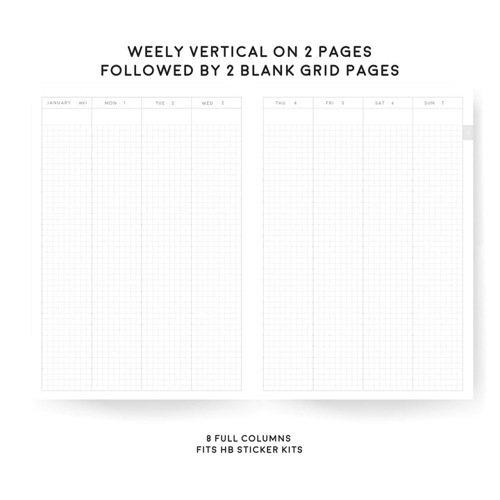 A5 COMPLETE WEEKLY VERTICAL PLANNERS | 2024 DATED TOMOE RIVER PAPER
