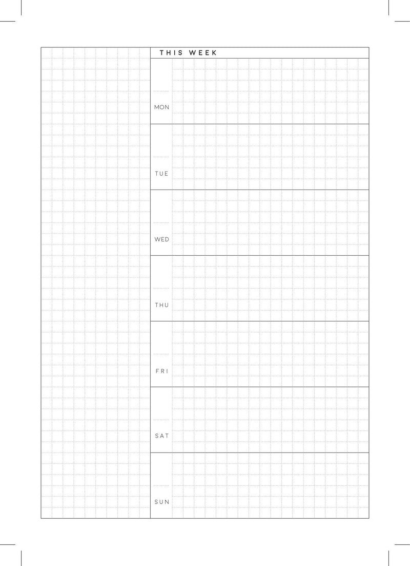 Undated Weekly Horizontal B6 | Magnet Planner page 18