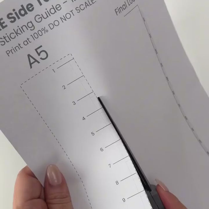 Cutting out the A5 tab sticking guide