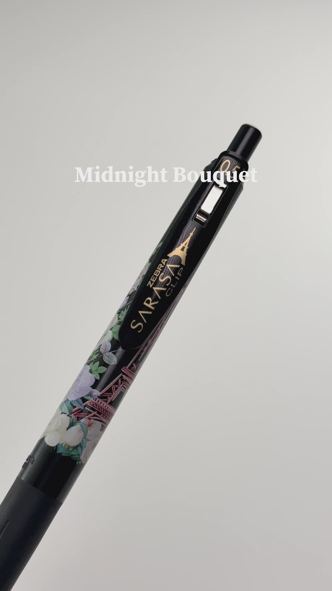 Zebra Sarasa Paris Bloom II Gel Pen — Eiffel Tower Rose Limited Edition (Black Ink)