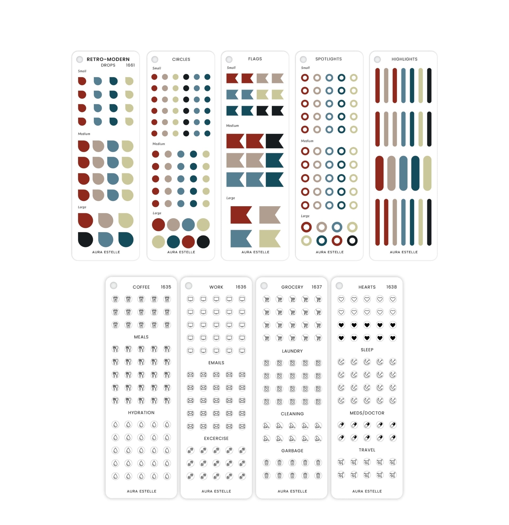 Retro Sticker Set Without Cover & Screw