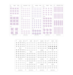 Aura Estelle Lilac Sticker Set planner sticker set sheets product shot