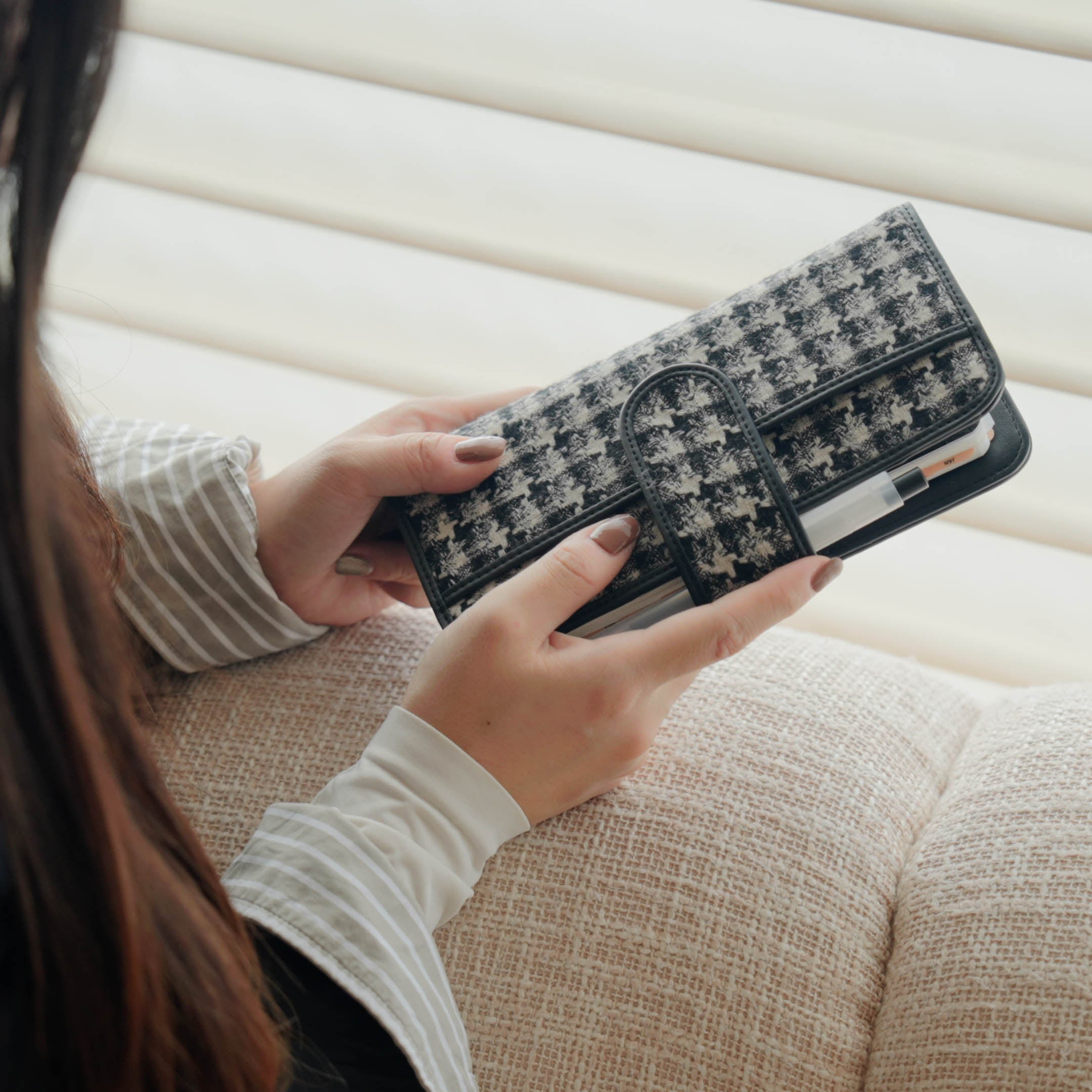Tweed Planner Cover Weeks - Houndstooth