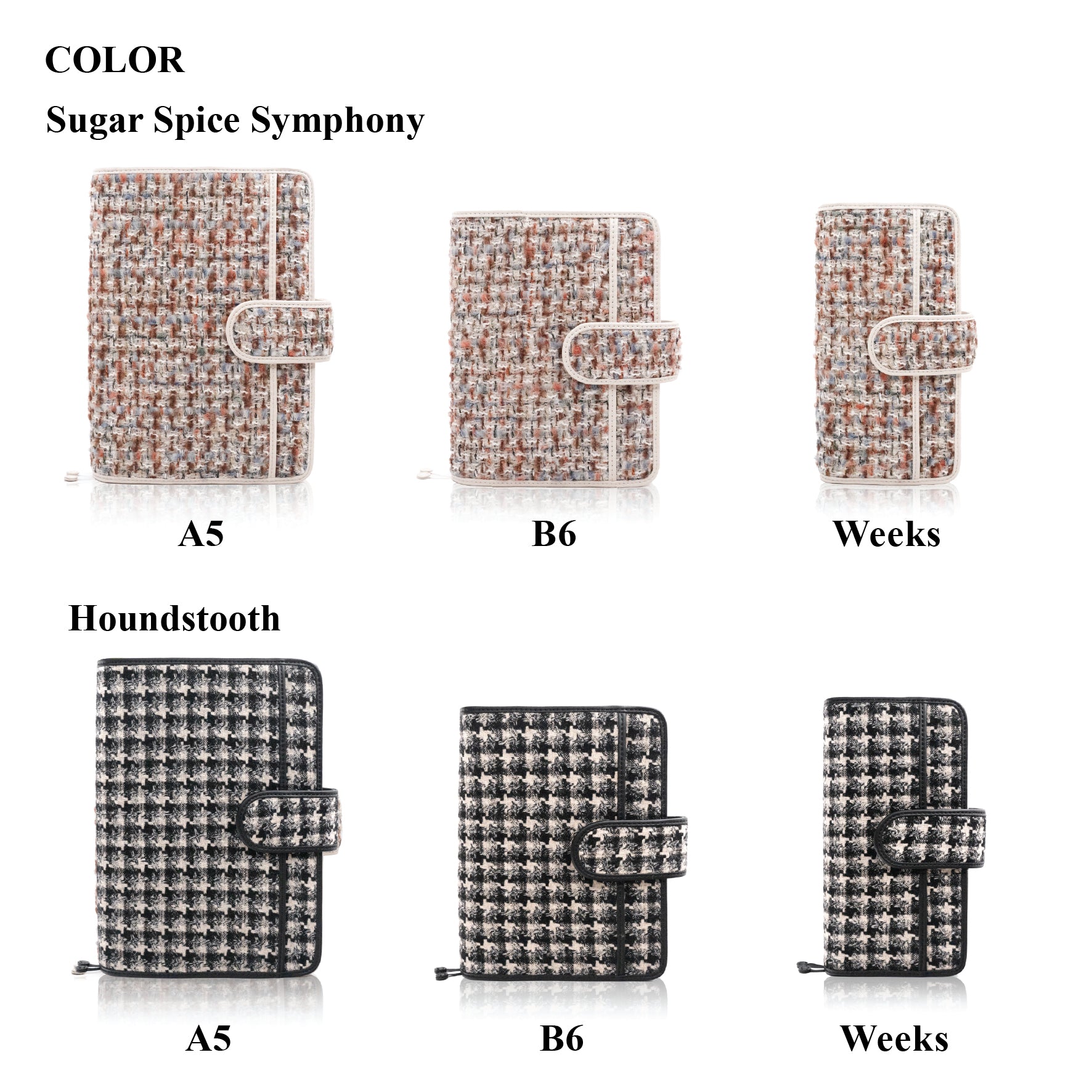 Tweed Planner Cover B6 - Houndstooth