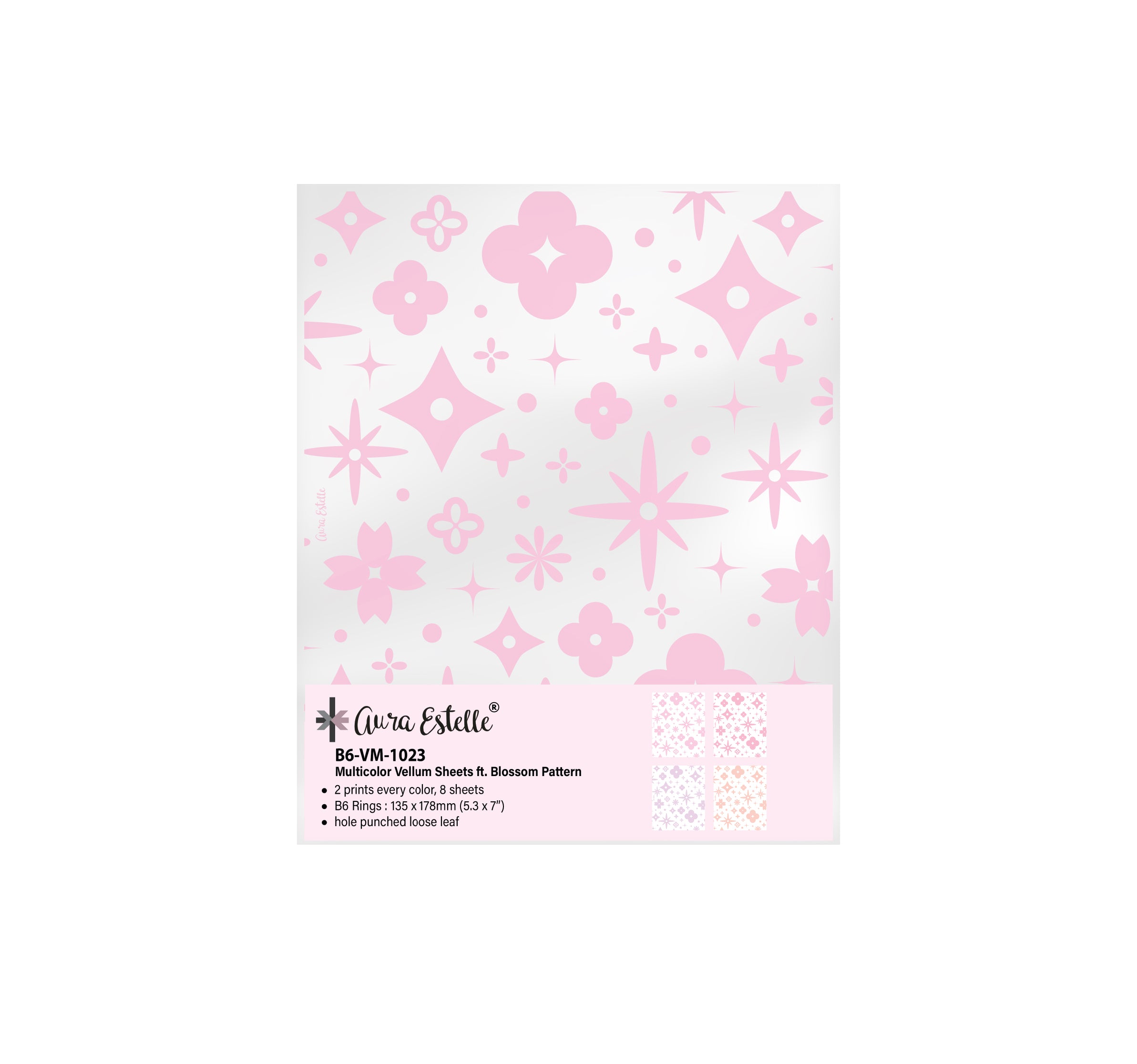 Multicolor Vellum Sheets (B6) 1023