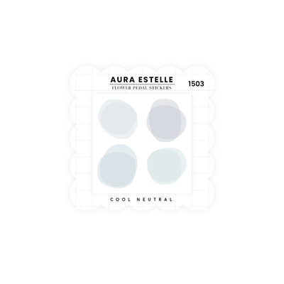 Washi Sticker | Flower Petals Neutral Cool Tone