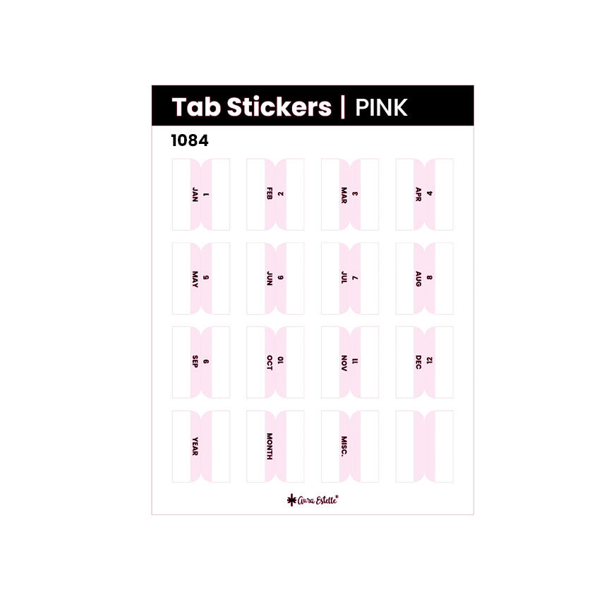 Skinny Tab Stickers Pink