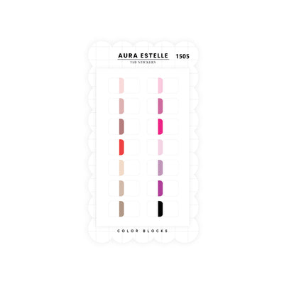 Color Blocks Tab Stickers 1505