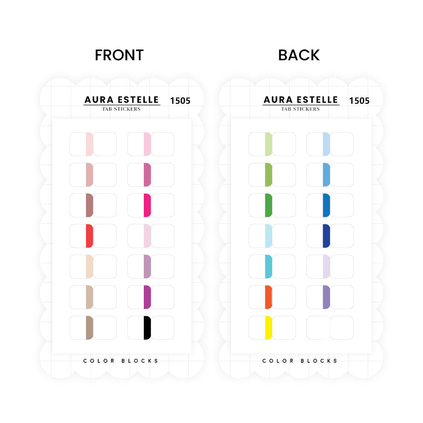 Color Blocks Tab Stickers 1505
