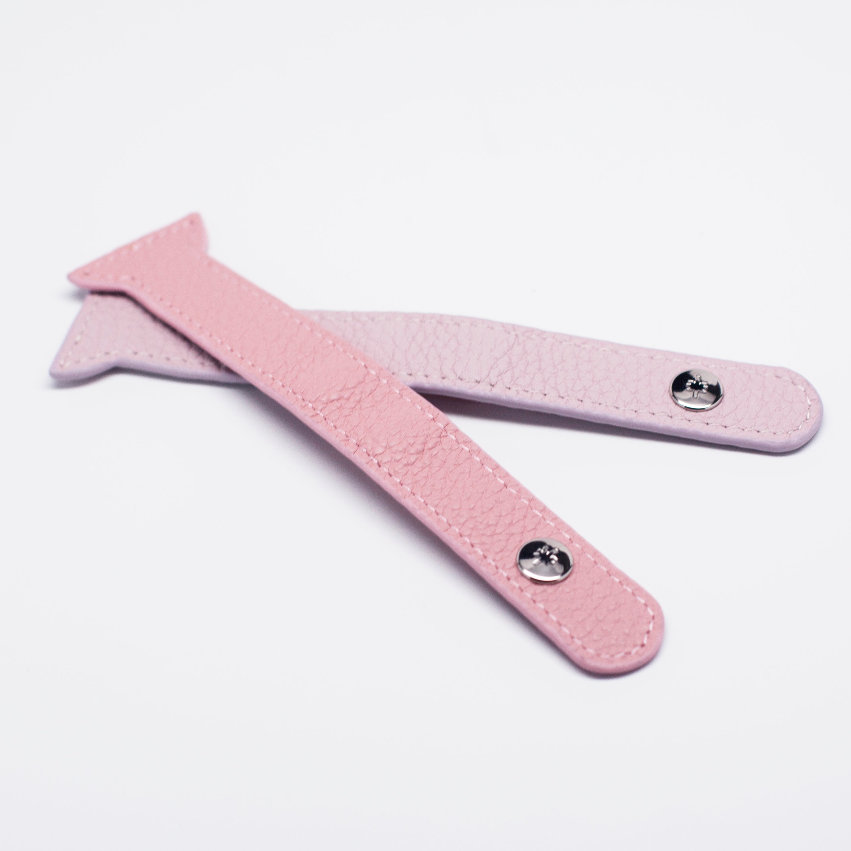 Aura Estelle Exchangeable Strap for Scarlet pair of pink Exchangeable Straps for Scarlet crossed view