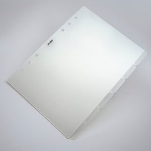 Side Tab Dividers - Glass Plastic - Semi Transparent
