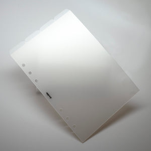 Top Tab Dividers - Glass Plastic - Semi Transparent