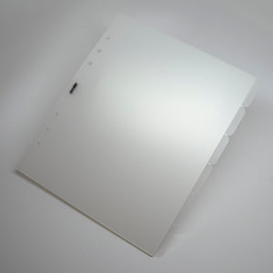 Side Tab Dividers - Glass Plastic - Semi Transparent