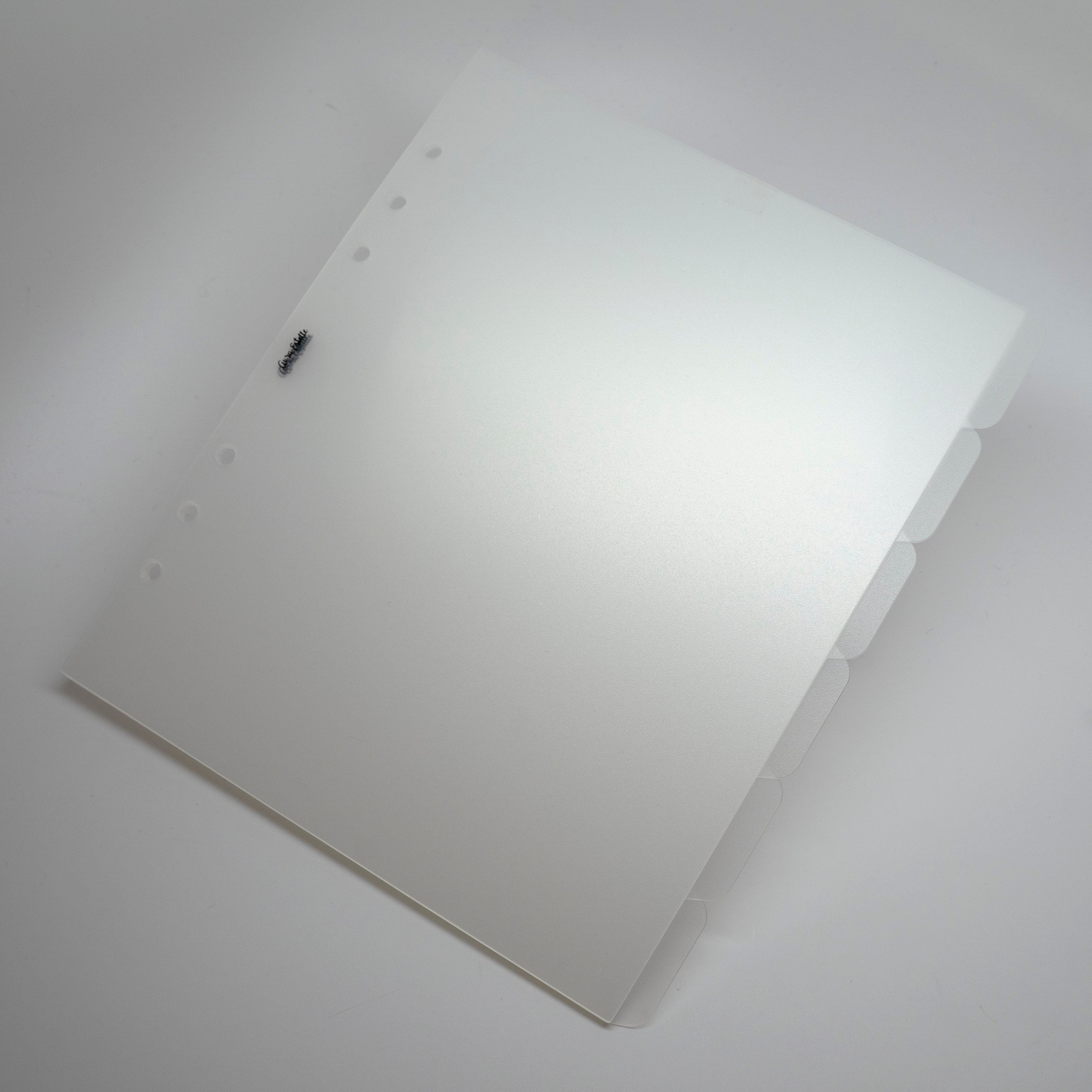 Side Tab Dividers - Glass Plastic - Semi Transparent