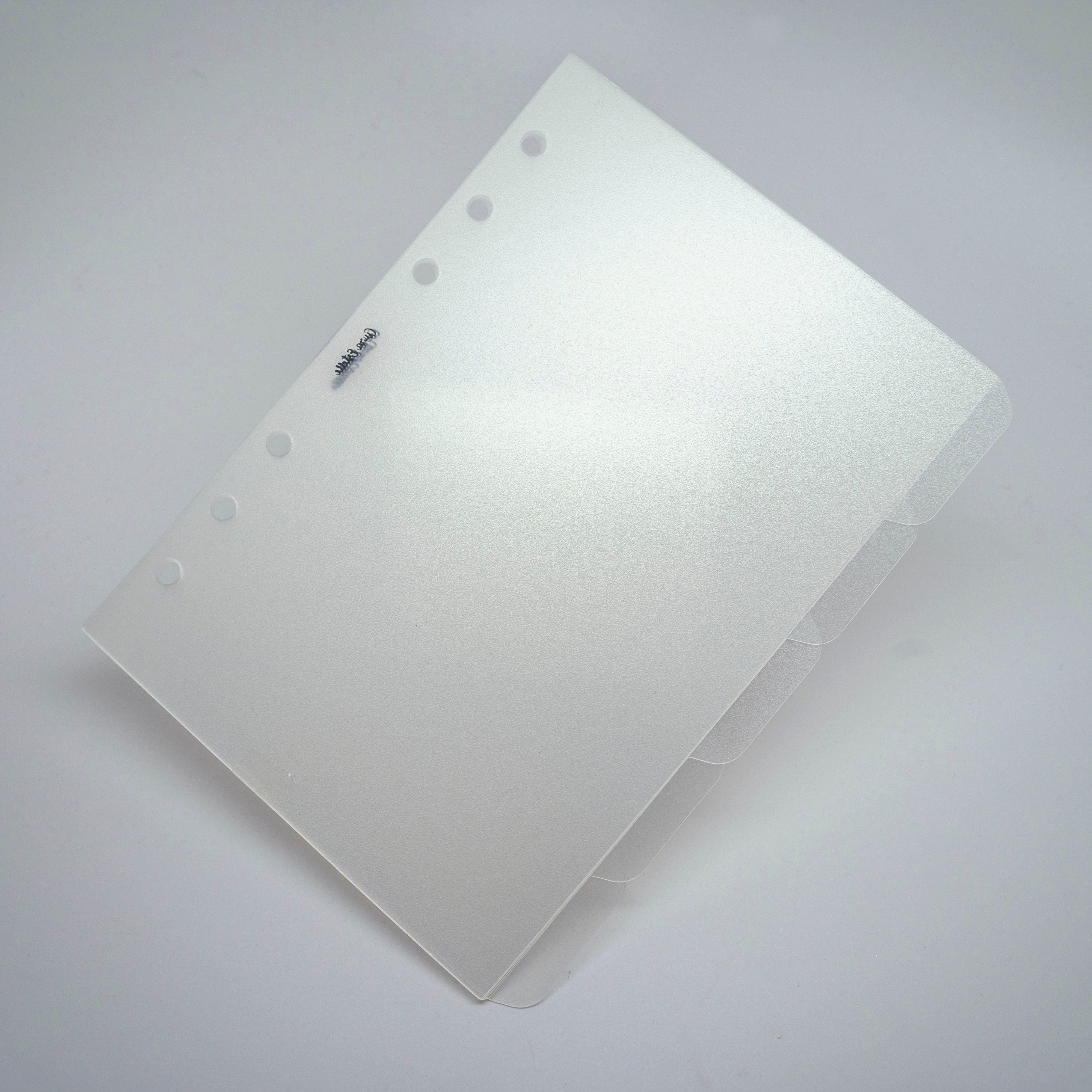 Side Tab Dividers - Glass Plastic - Semi Transparent