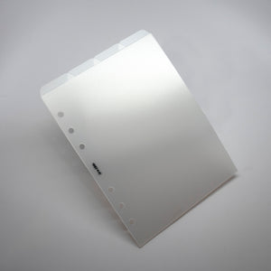 Top Tab Dividers - Glass Plastic - Semi Transparent