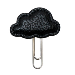 Aura Estelle Cloud Clips black quilted cloud paper clip