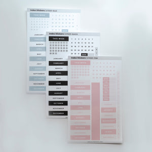 Index Sticker Set For B6 Classic Notebooks