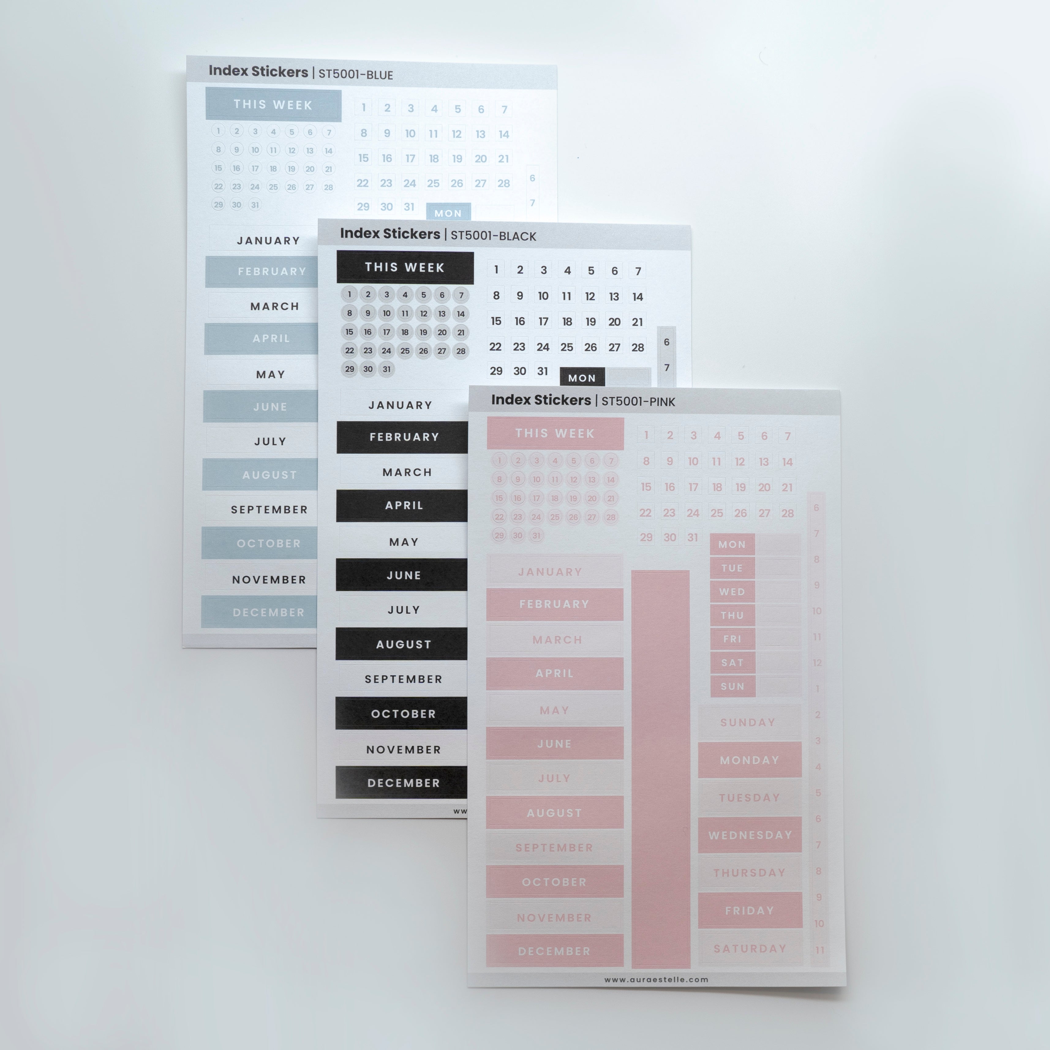 Index Sticker Set For B6 Classic Notebooks