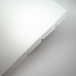 Side Tab Dividers - Glass Plastic - Semi Transparent