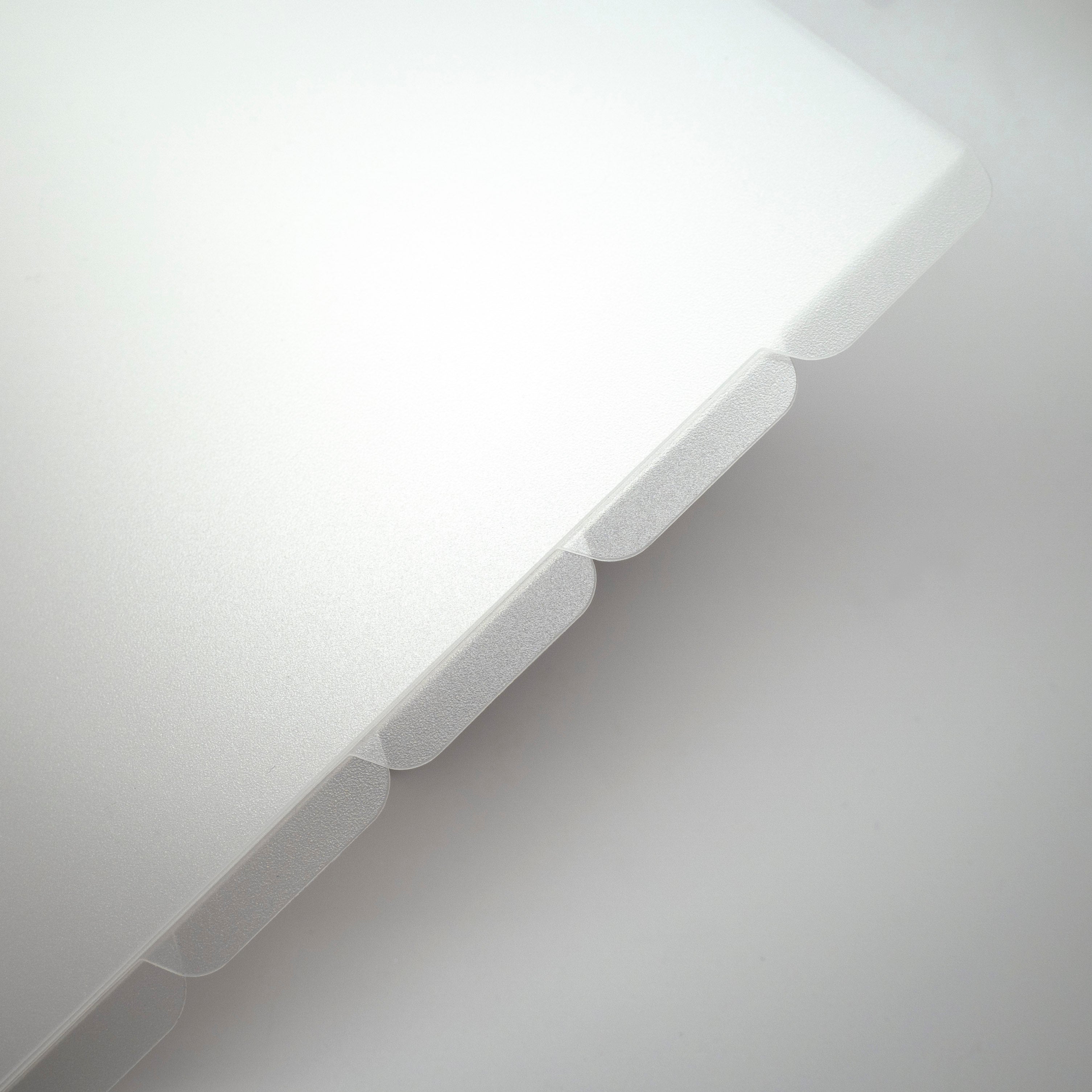 Side Tab Dividers - Glass Plastic - Semi Transparent