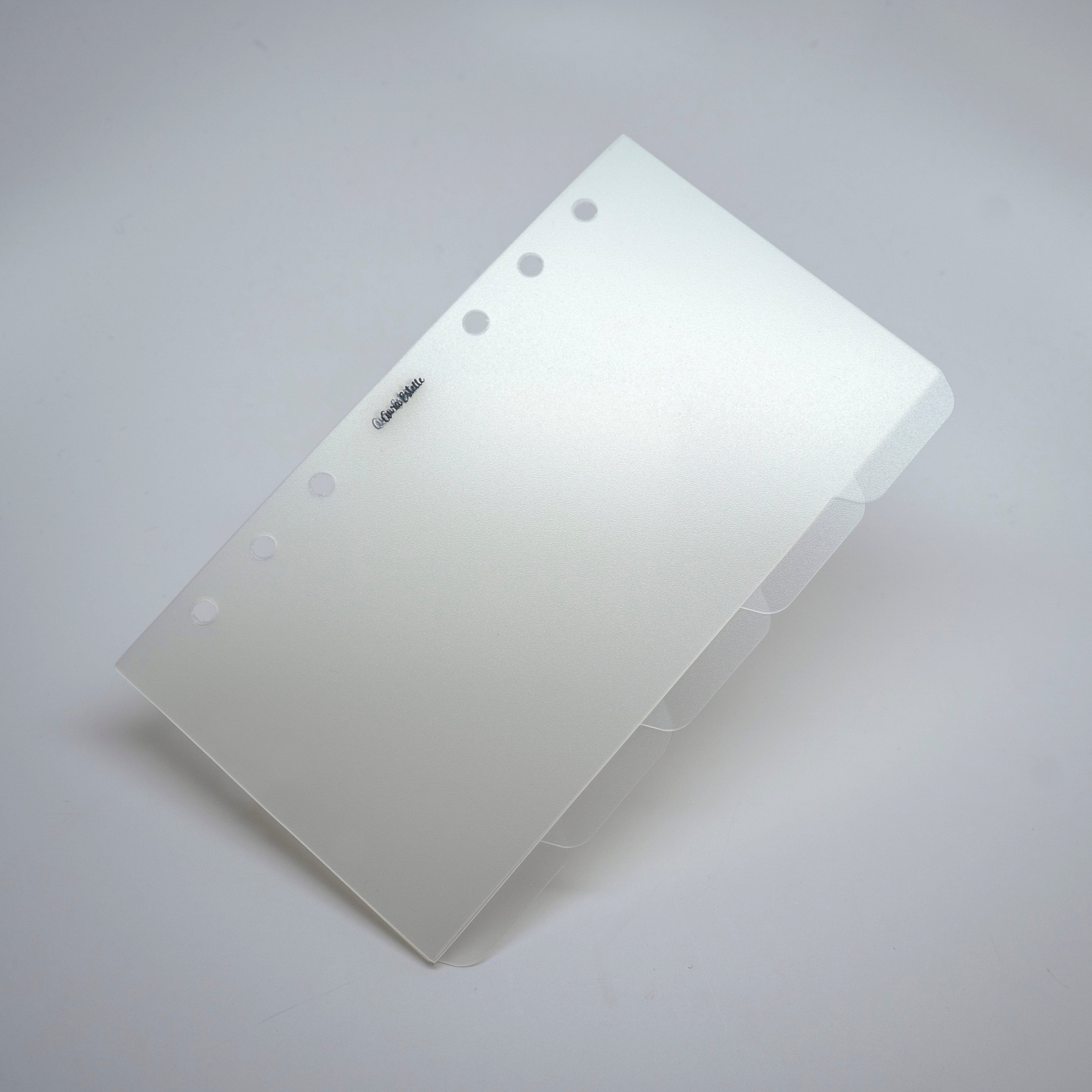 Side Tab Dividers - Glass Plastic - Semi Transparent
