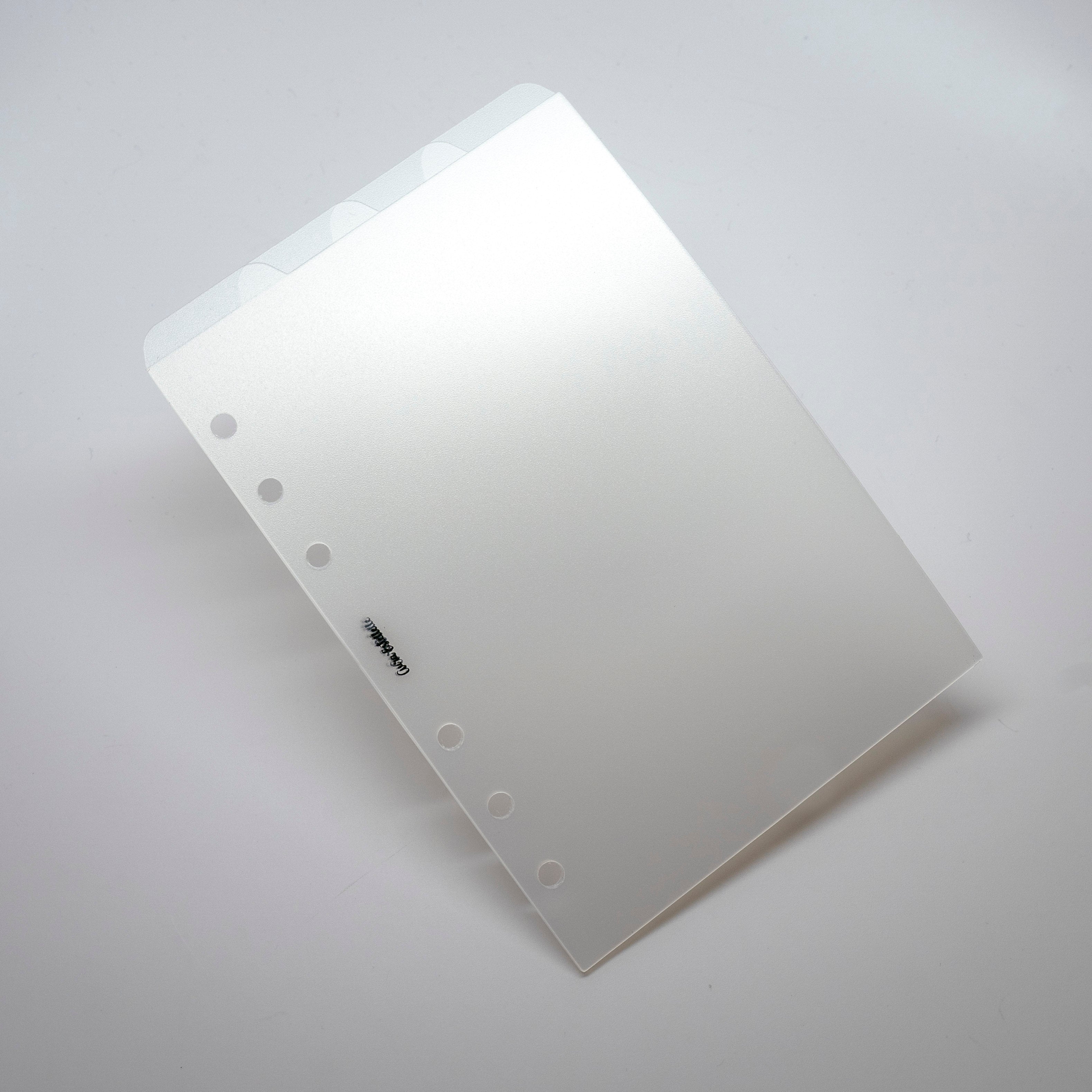 Top Tab Dividers - Glass Plastic - Semi Transparent