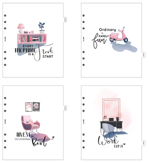 12 Months Dashboards With Arctic Drawings A5W 1005