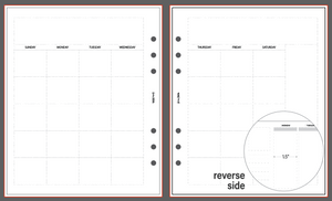 A5W Monthly Inserts - Connector Style 1009