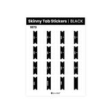 Aura Estelle Skinny Tab Stickers Black Matte Black Matte skinny tab sticker sheet product shot