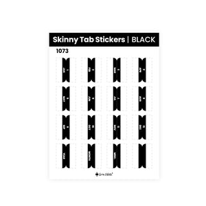 Skinny Tab Stickers Black Matte