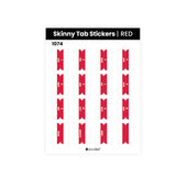 Aura Estelle Skinny Tab Stickers Red Red skinny tab sticker sheet product shot