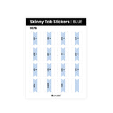 Aura Estelle Skinny Tab Stickers Blue Blue skinny tab sticker sheet product shot