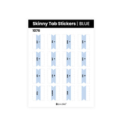 Skinny Tab Stickers Blue