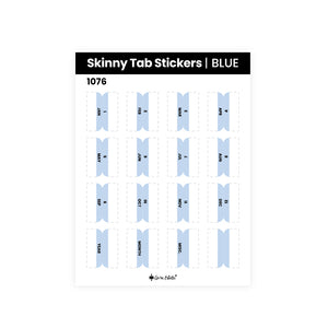 Skinny Tab Stickers Blue