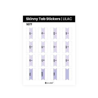 Skinny Tab Stickers Lilac