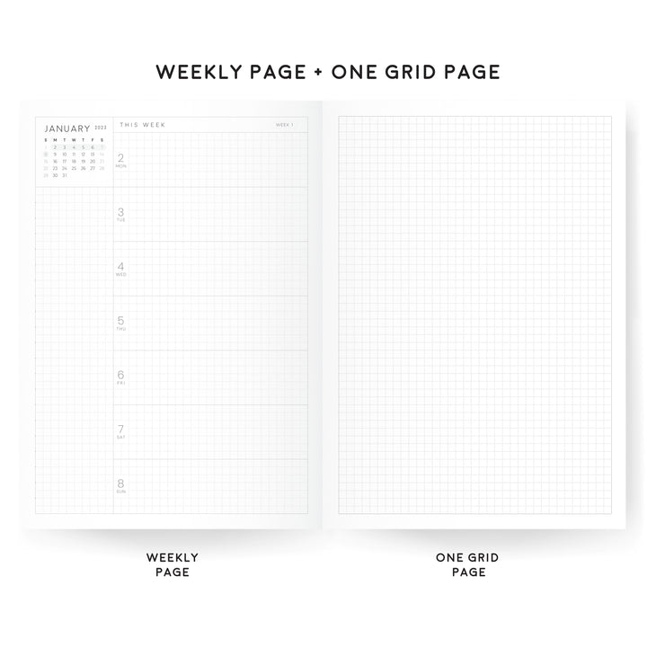 A5 WEEKLY ESSENTIAL PLANNER | 2023 DATED TOMOE RIVER PAPER