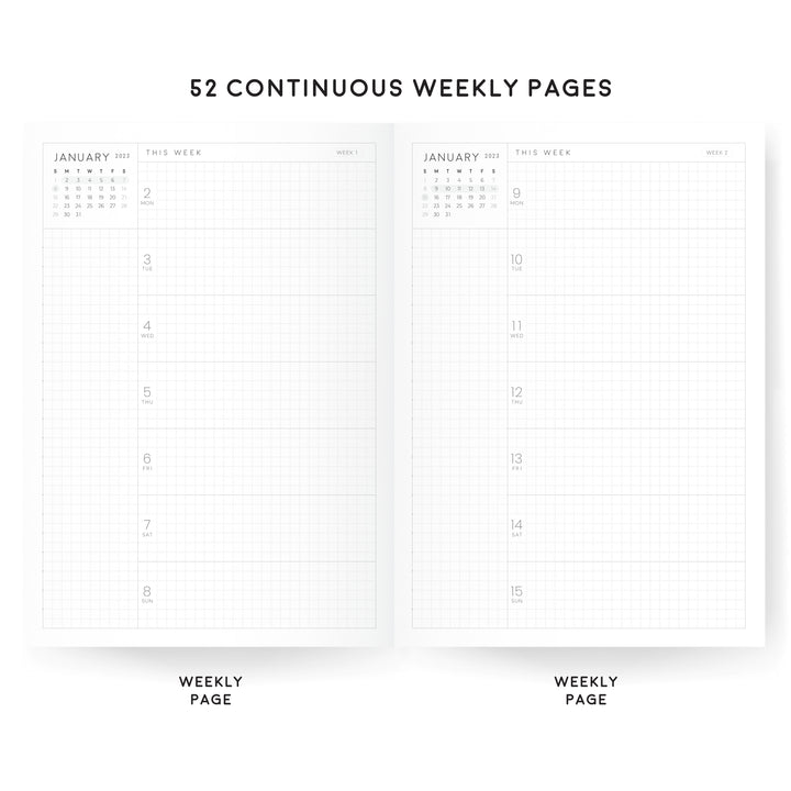 A5 WEEKLY INDEX PLANNER | 2023 DATED TOMOE RIVER PAPER