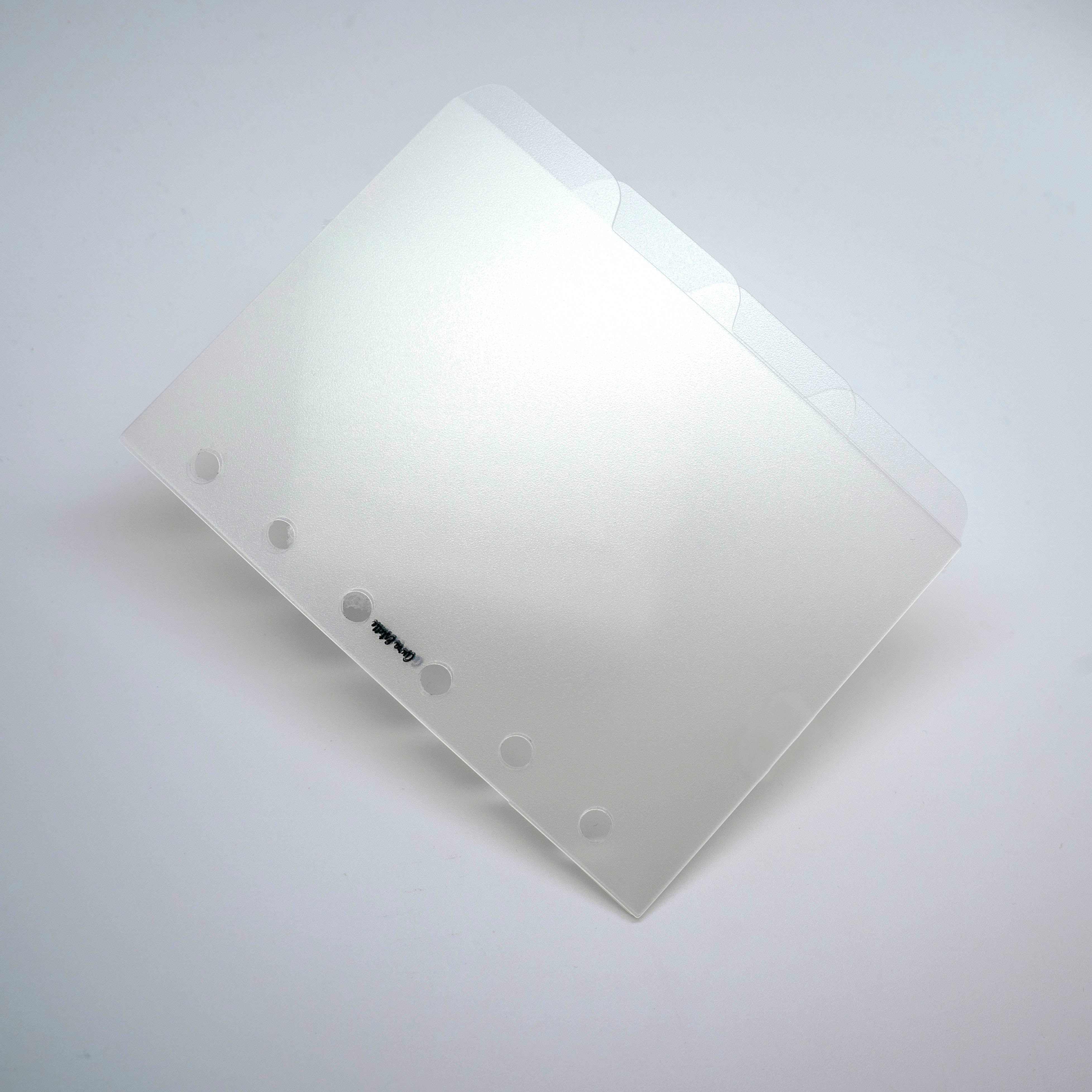 Side Tab Dividers - Glass Plastic - Semi Transparent