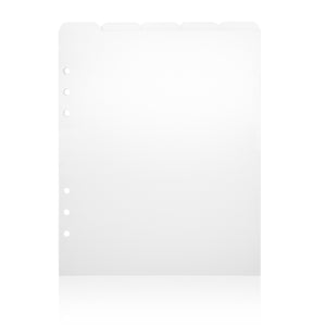 Top Tab Dividers - Glass Plastic - Semi Transparent