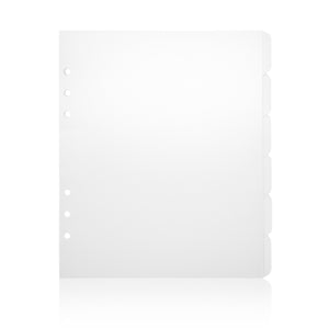 Side Tab Dividers - Glass Plastic - Semi Transparent
